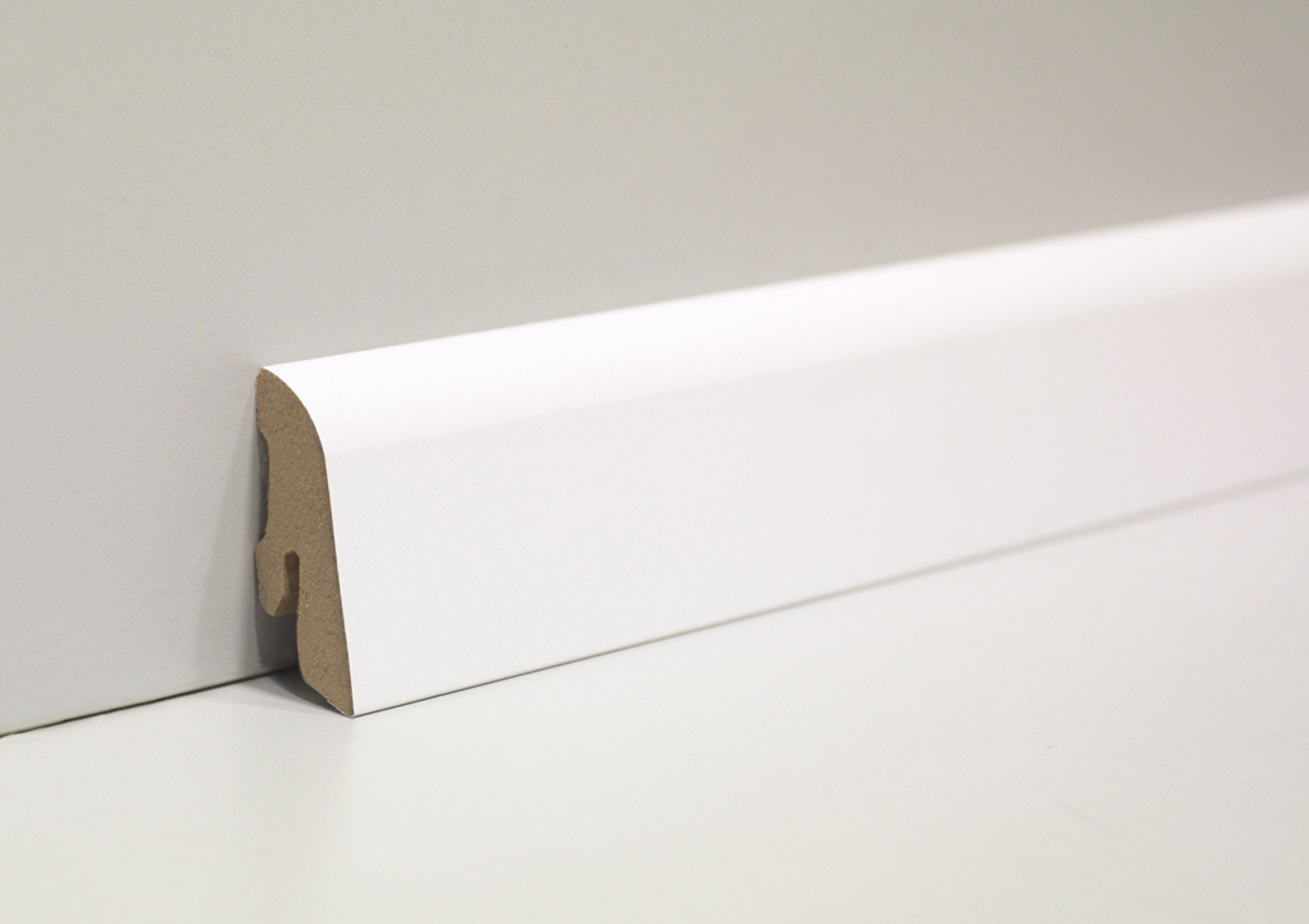 Parketlisti Hvítur 18x38x2400 mm filmulagt MDF