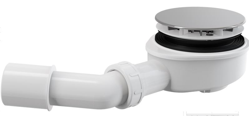 Botnventill í sturtu m/vatnslás 90mm