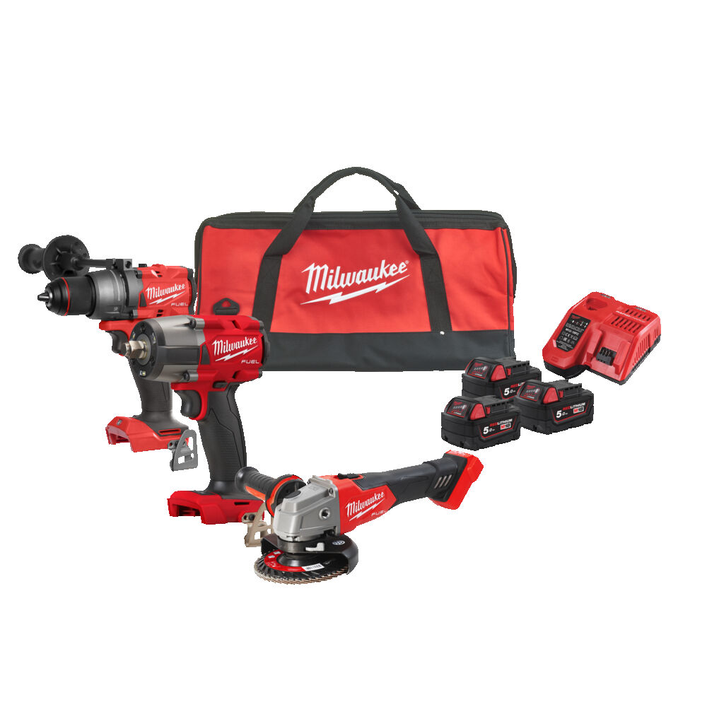 Sett 18V 3stk 3x5.0Ah Milwaukee FPP3AD-503B