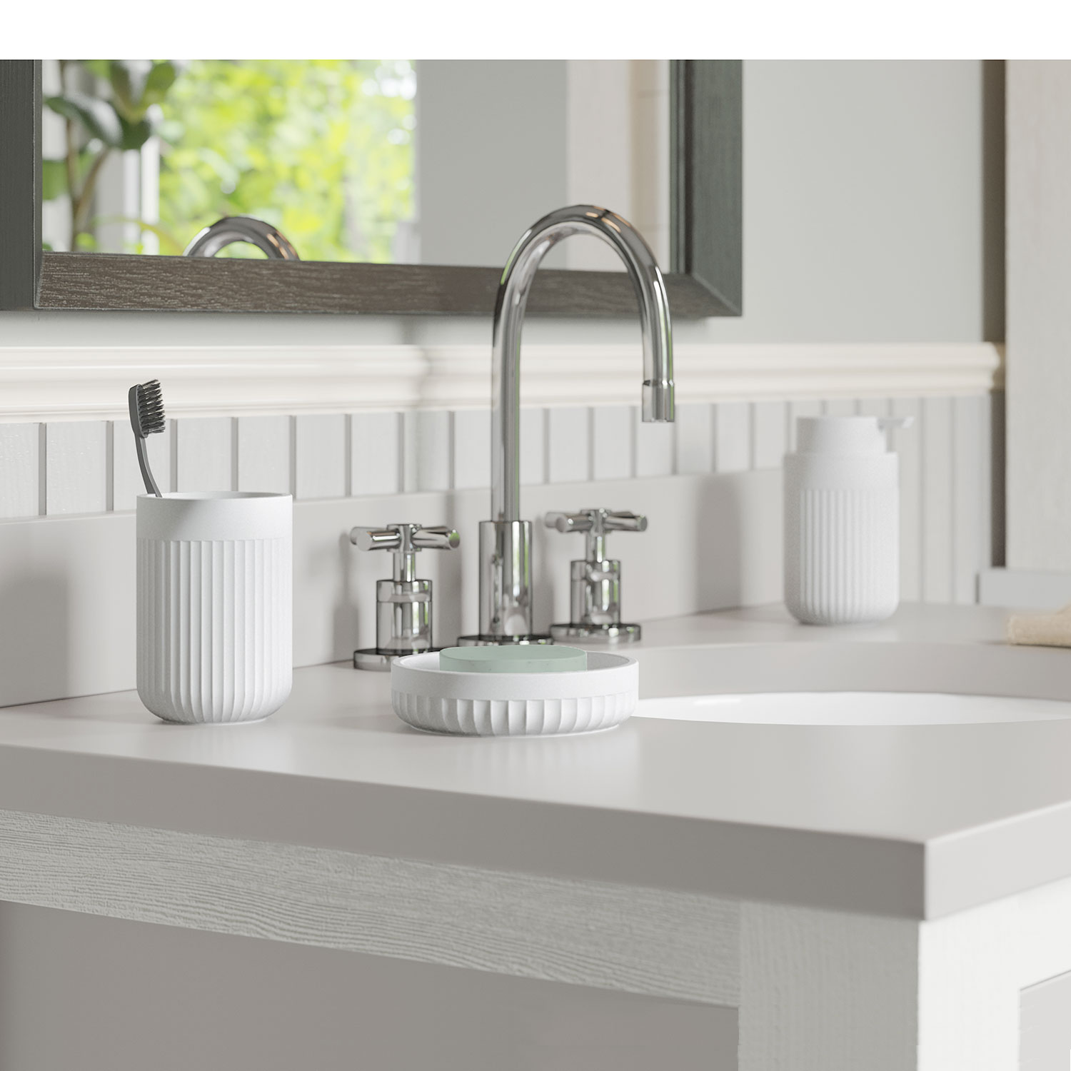 Sápuskammtari, hvítur