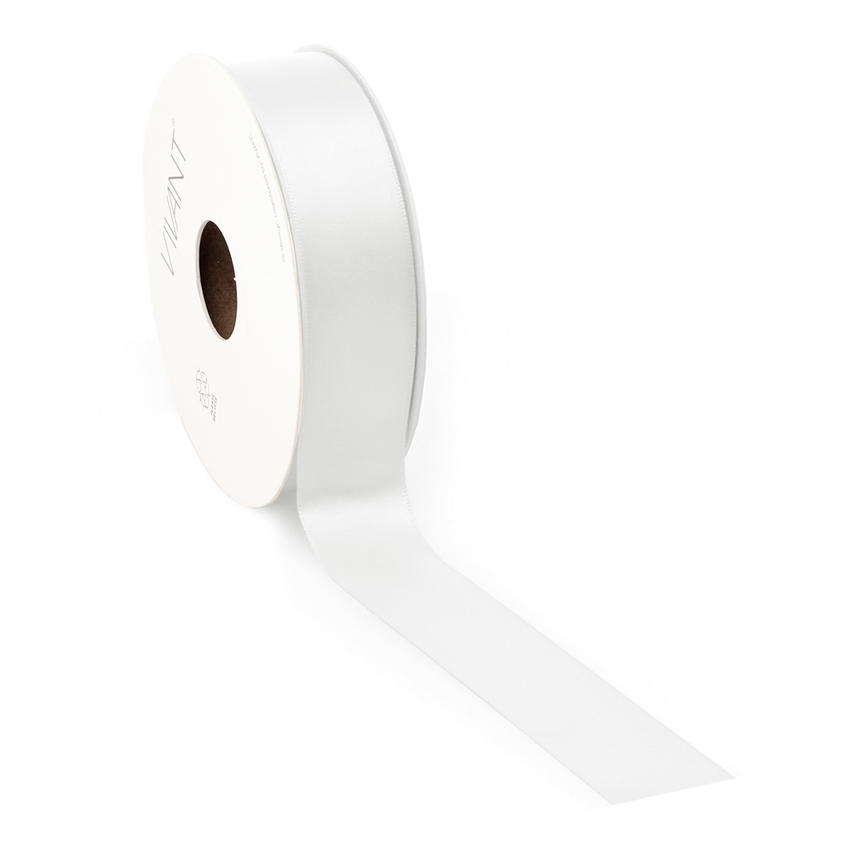 Borði 25m Satin 25mm hvítur