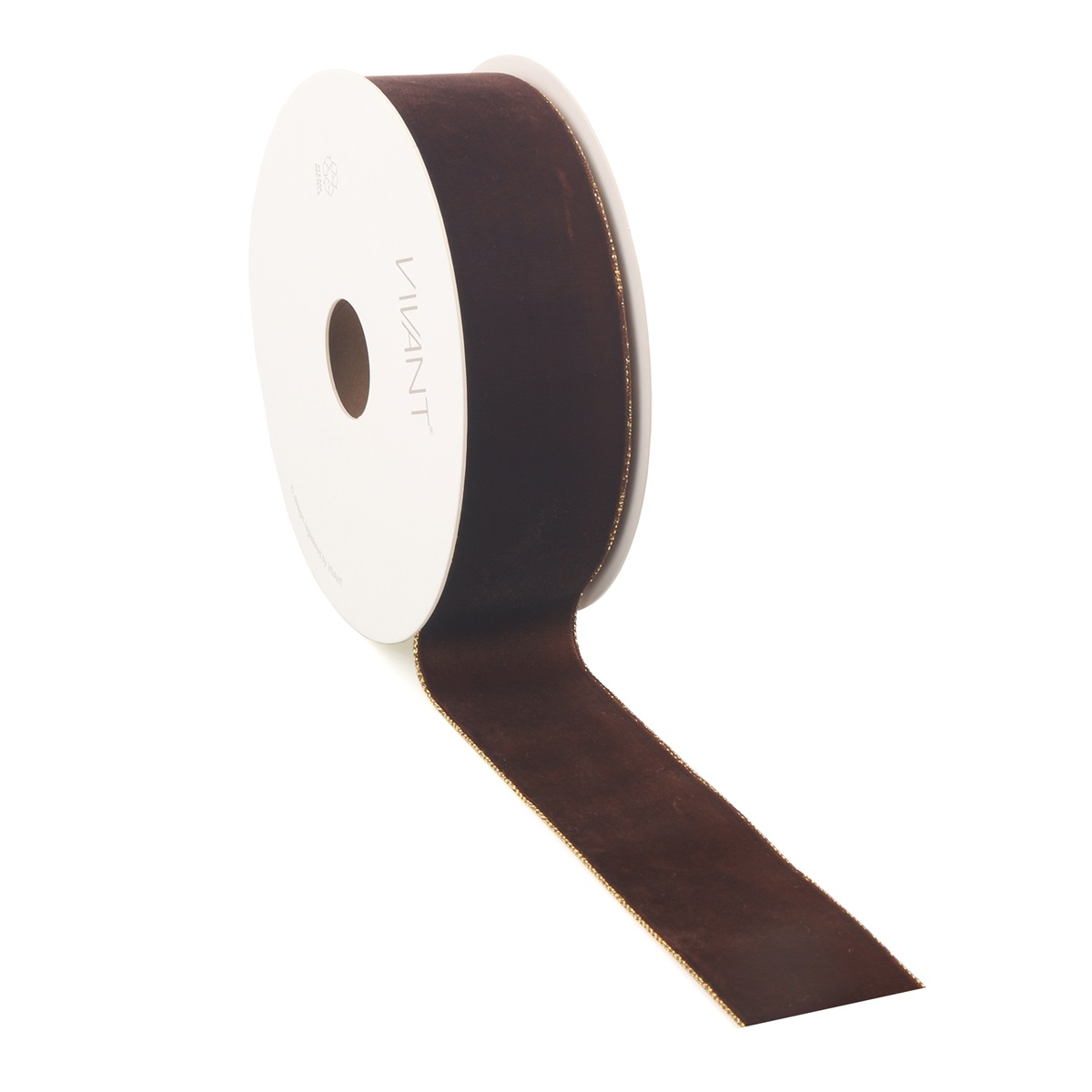 Borði 10m Velvety 38mm brúnn