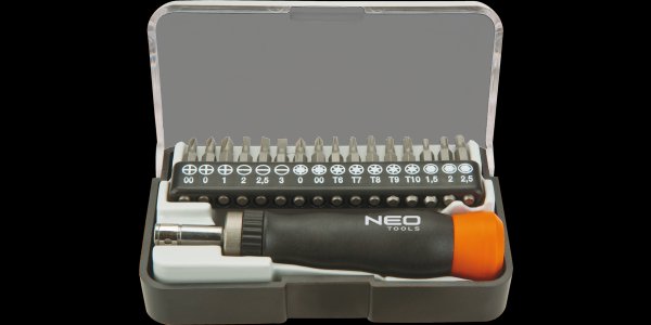 SKRÚFJÁRNASETT BITAR OG SKRÚFJÁRN Neo