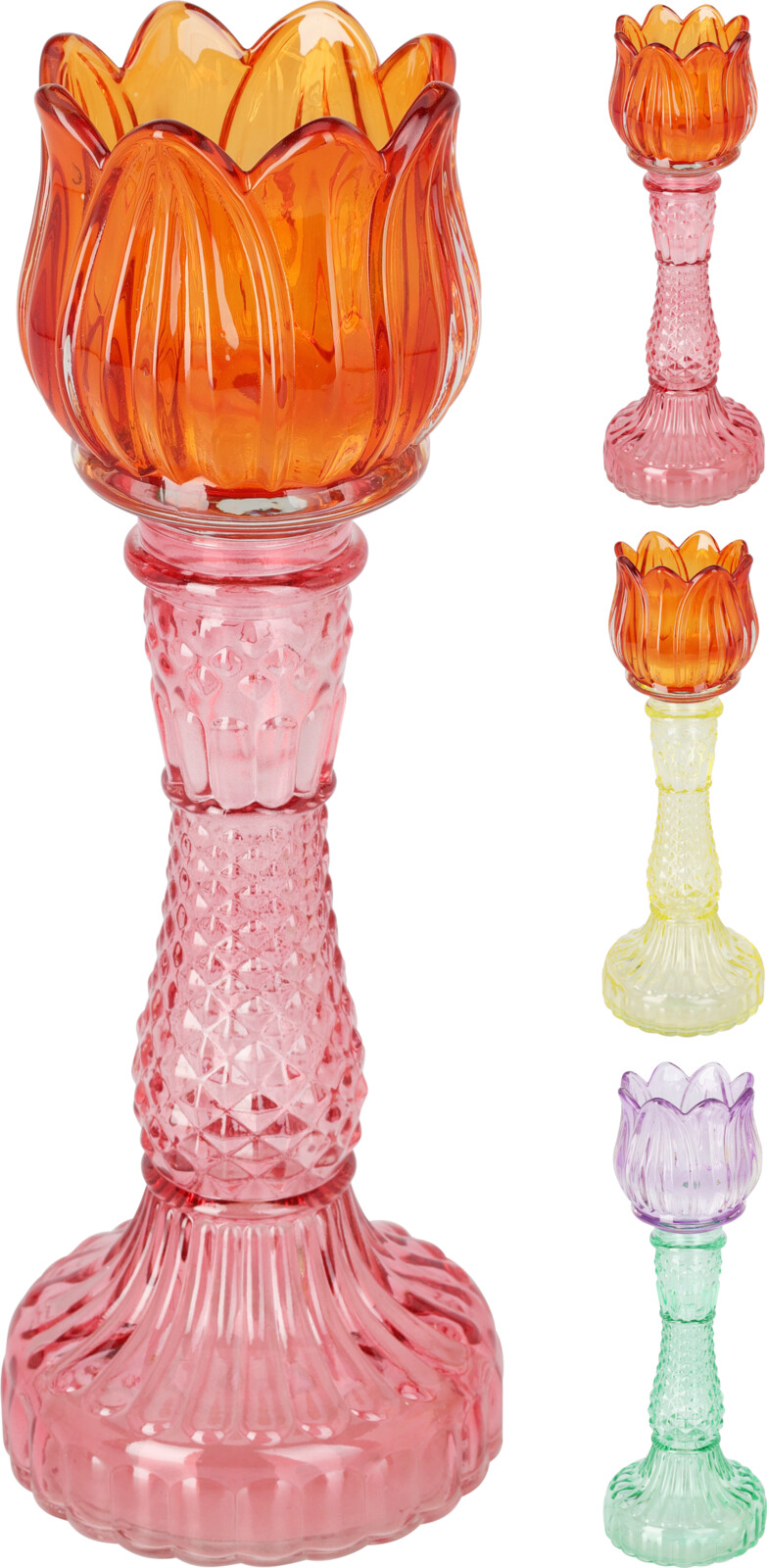 Kertastjaki með túlipana 3 litir