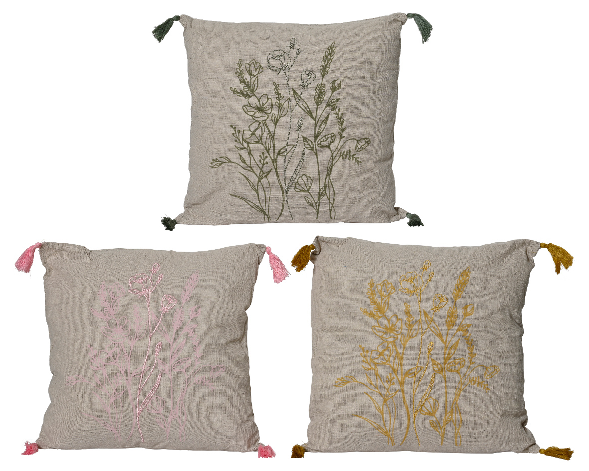 Púði með skúfum 45*45*h8cm