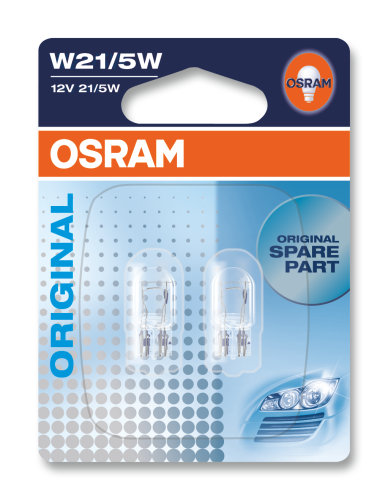 Pera W21/5 12v 2 stk á spjaldi