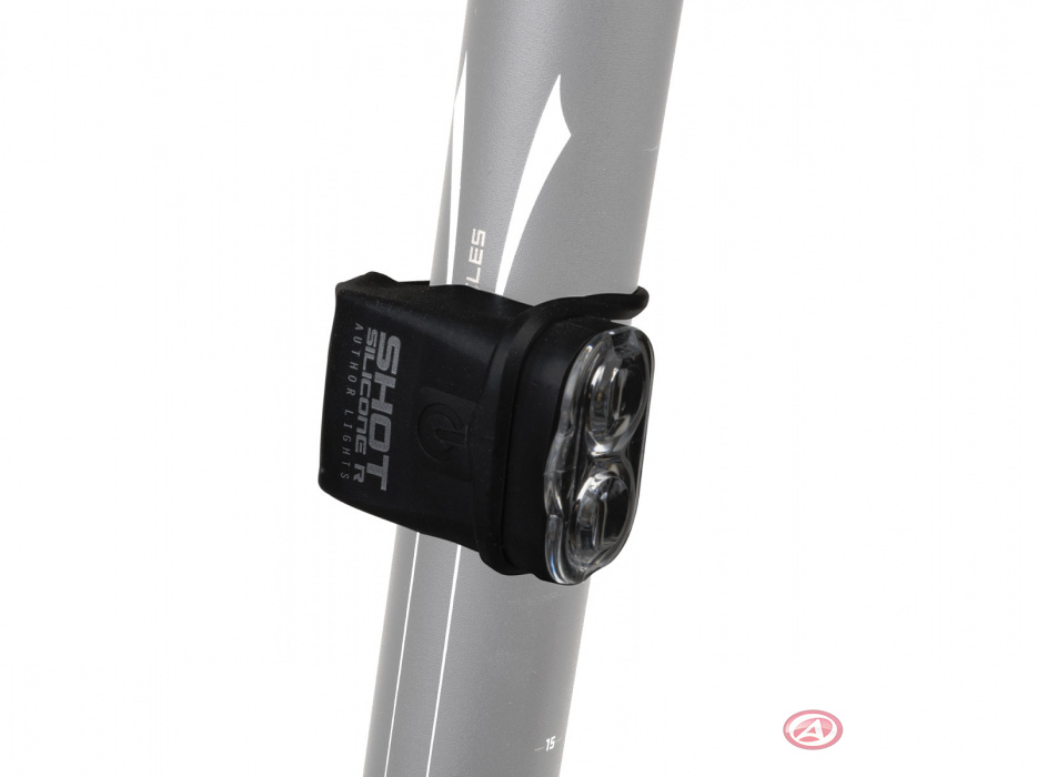 Reiðhj. Afturljós blikkandi rautt silikon festing