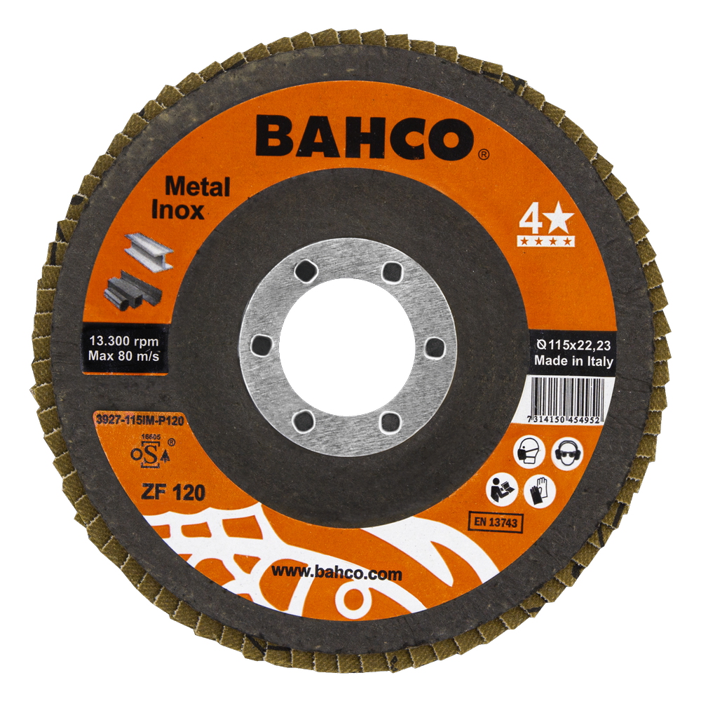 Flipaskífa 125x22mm P120 Bahco