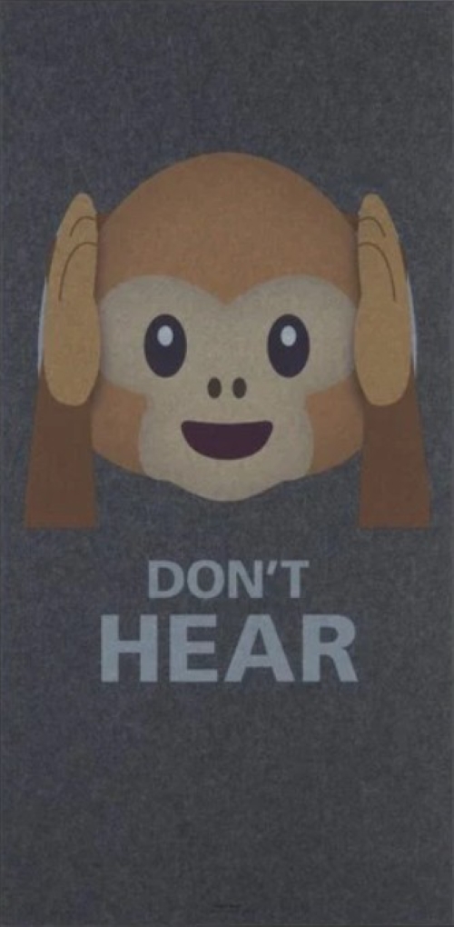 Hljóðdempandi mynd Api heyrir ekki  9x600x1200mm D.grátt