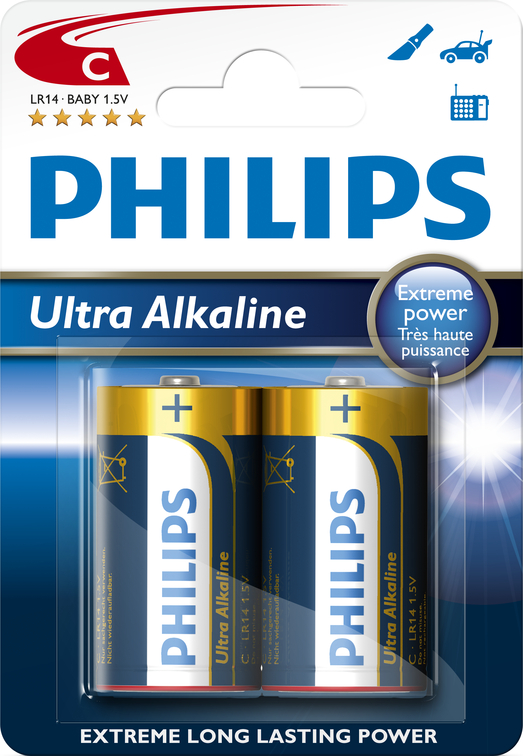 RAFHLAÐA POWERL BLÁ C 2 Í PAKKA