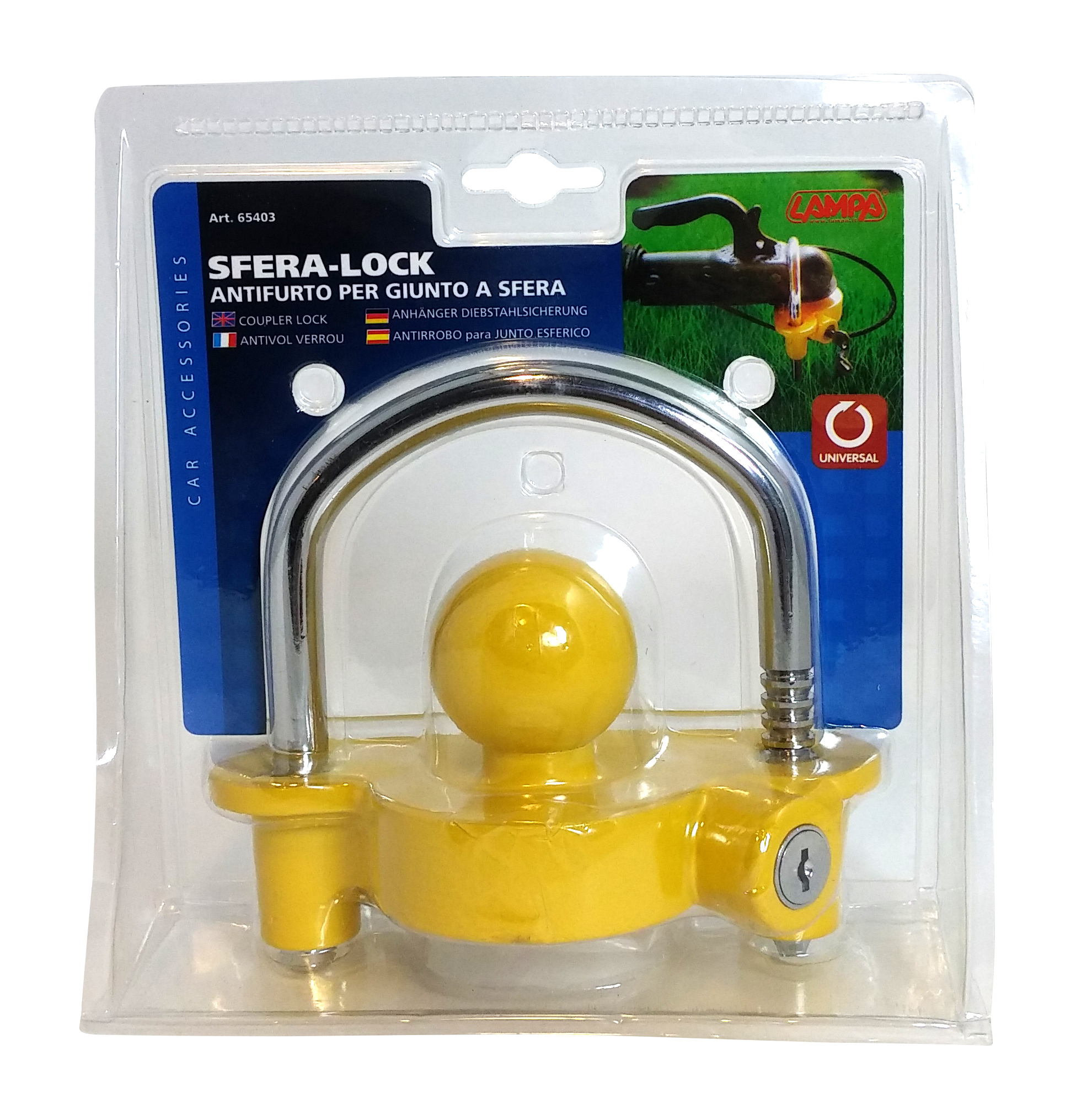 Þjófavörn f/tengivagn læsing á kúlulás