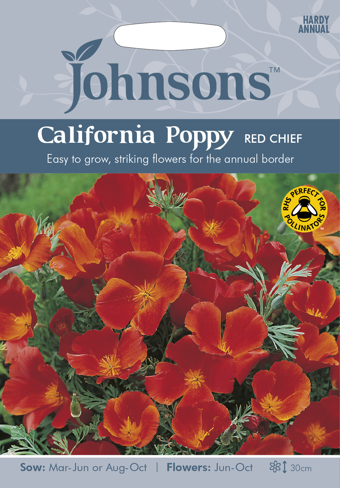 Fræ California Poppy Red Chief