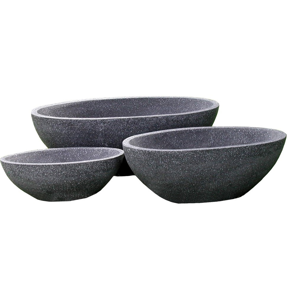 Pottur bátur svartur H25*70*34cm