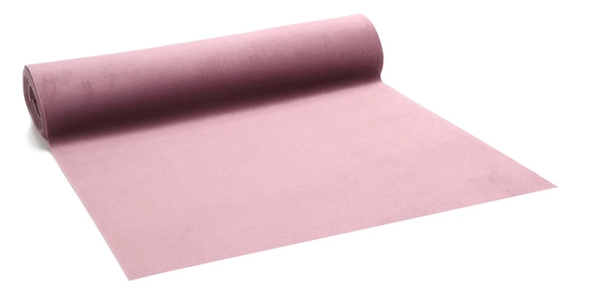 Velvet löber 28*250cm bleikur