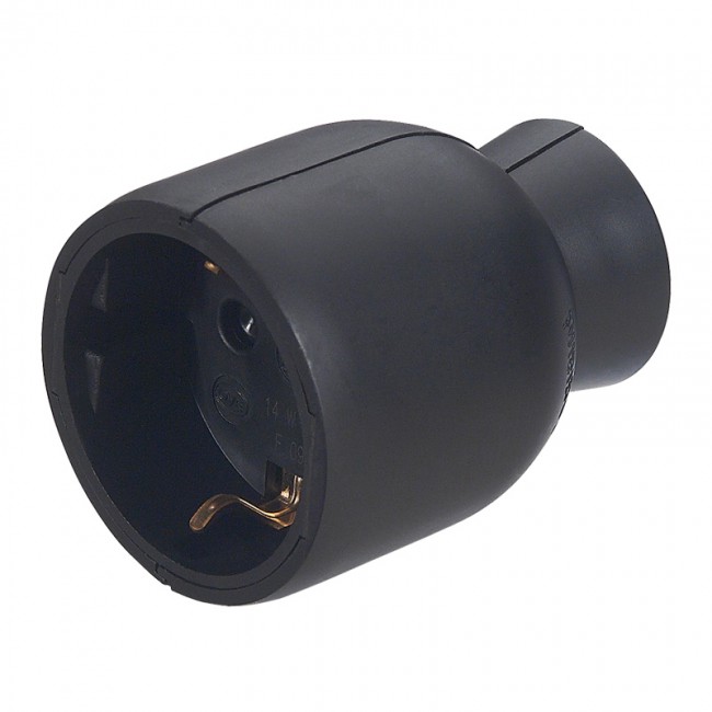 TAUGATENGILL 50179 MEÐ JÖRÐ, 16A SVARTUR 15STK/PK #