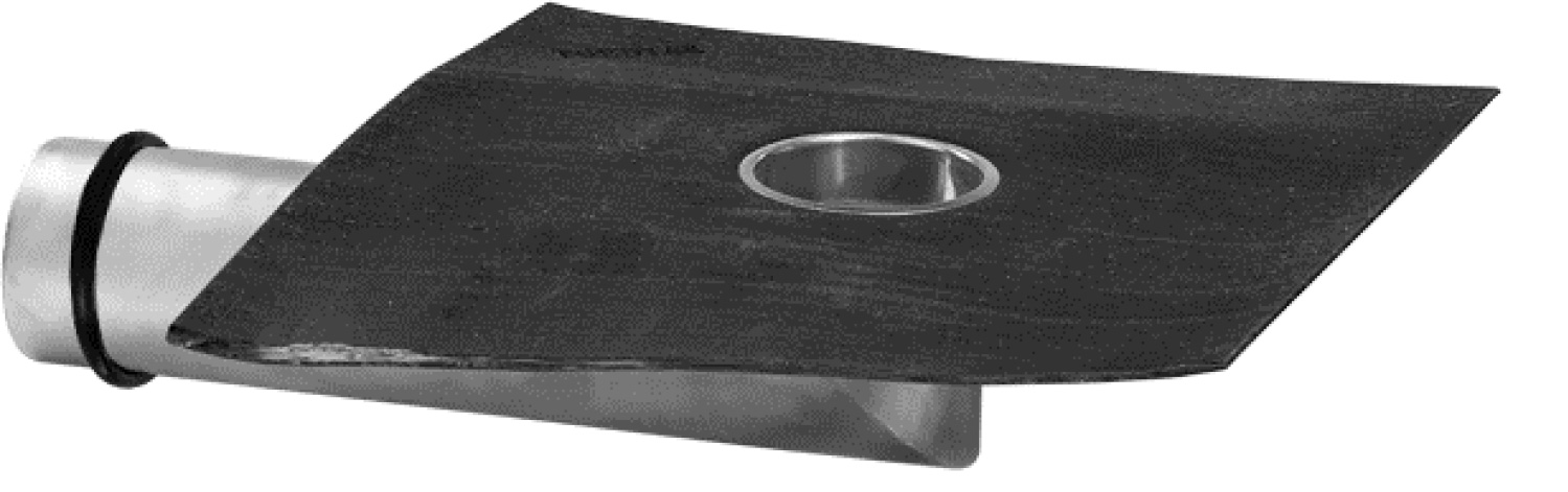 ÞAKNIÐURFALL VINKILL RYÐFRÍTT 75MMx570MM