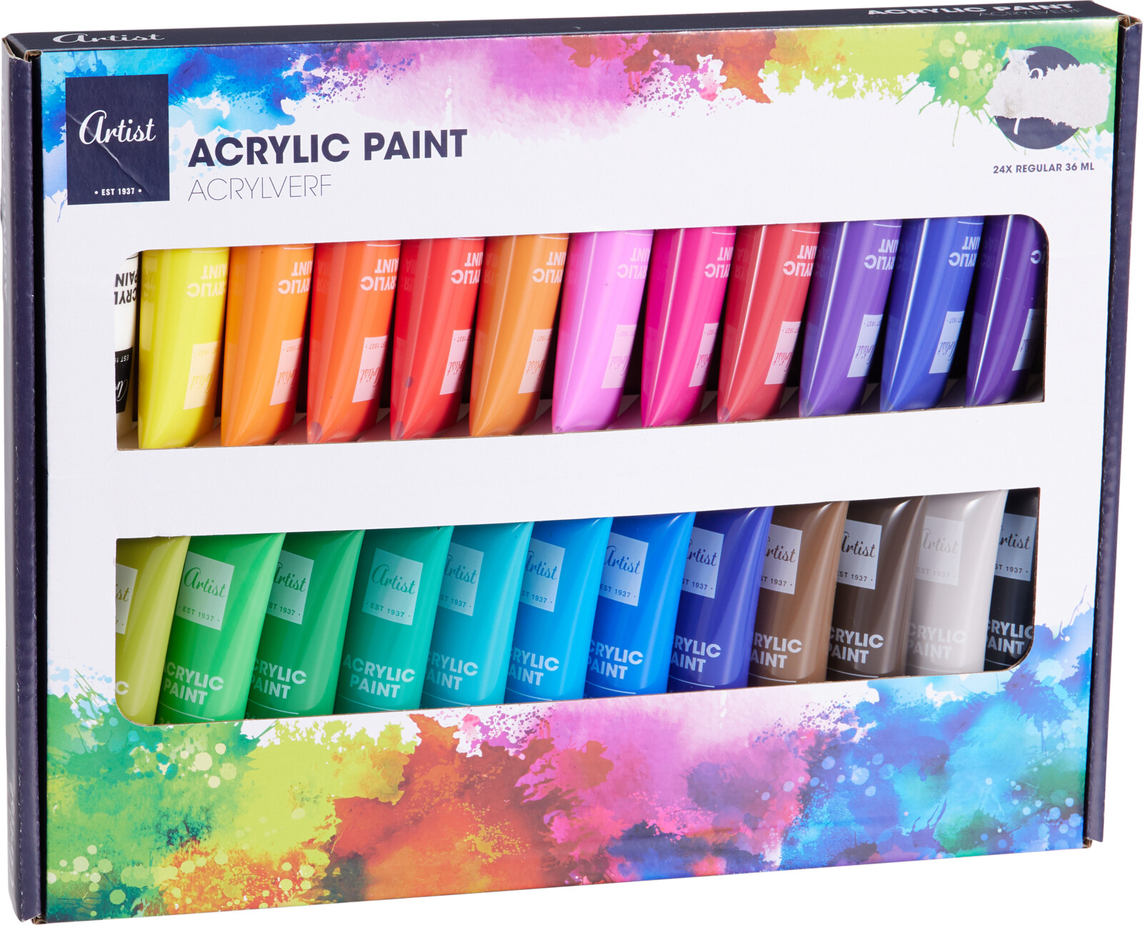 Málingarsett akrýl 36ml 24stk