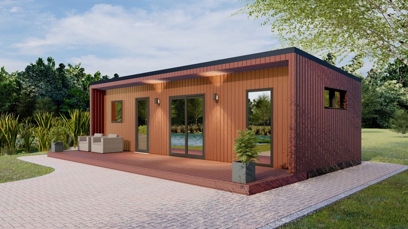 40m² Fullbúið hús einhalla þak