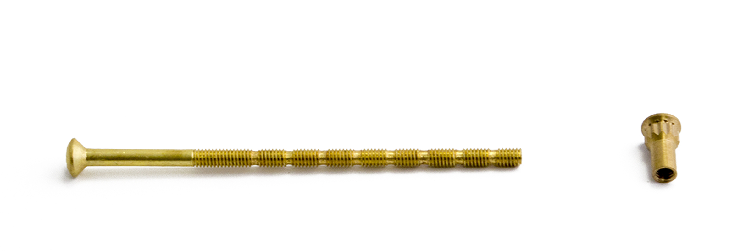 Húnaskrúfa 4 mm, lengd 90 mm Brass, 2 stk í pakka - 76851