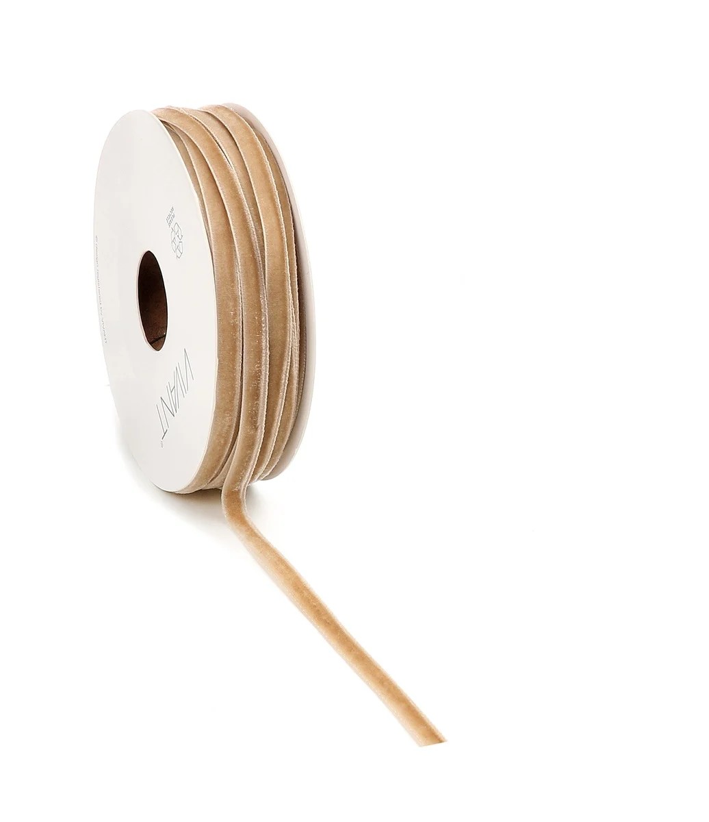 Borði velvet 6mm*20m champagne