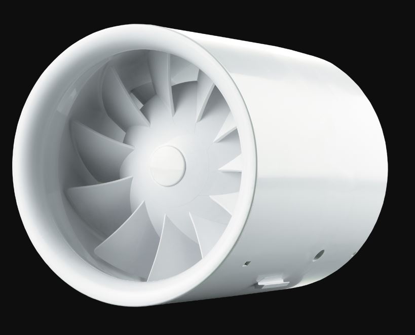 RÖRVIFTA DUCTO PLUS 125 IPX4, 29-33dB, 155-215M3/KLST.