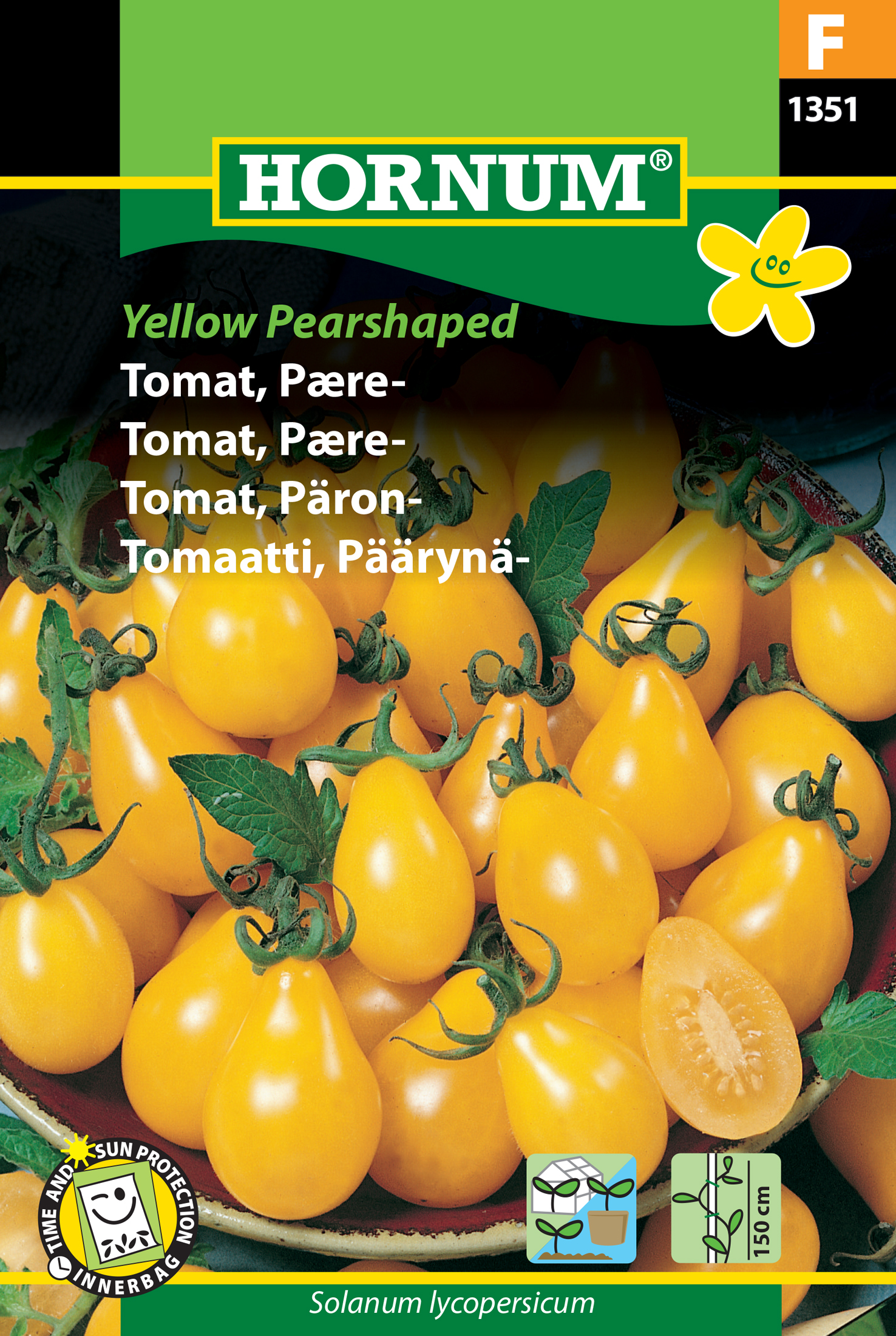 Fræ Tómatar Solanum lycopersicum Yellow Pearshaped