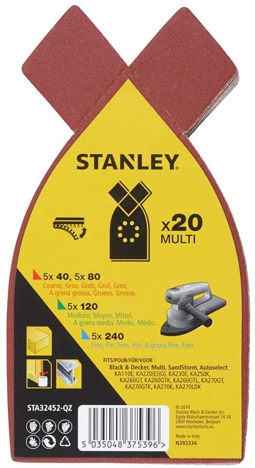 SANDPAPPÍR STRAUJÁRN BLANDAÐUR 20STK