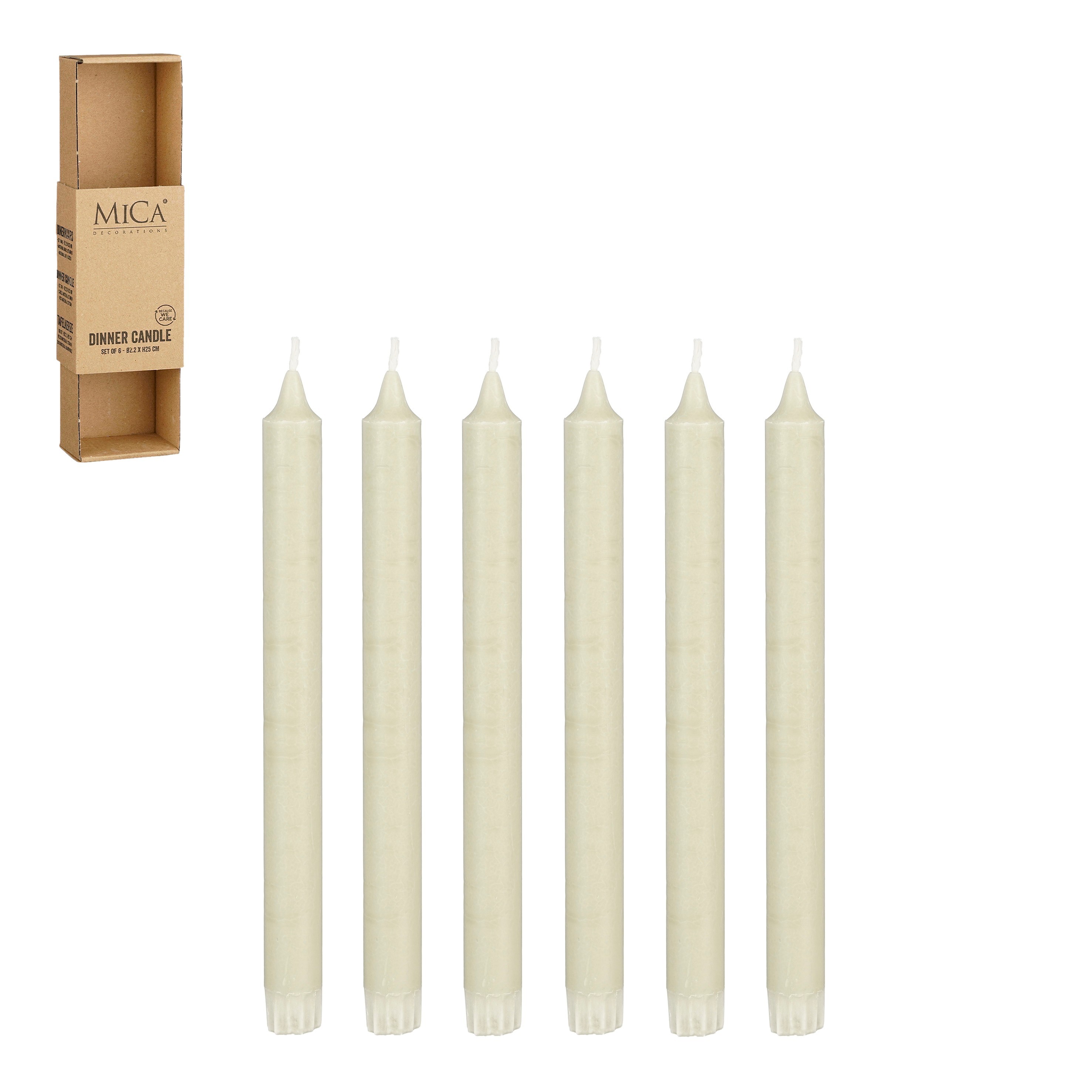 Kerti 6stk í pakka ljósgræn 25*2,2cm