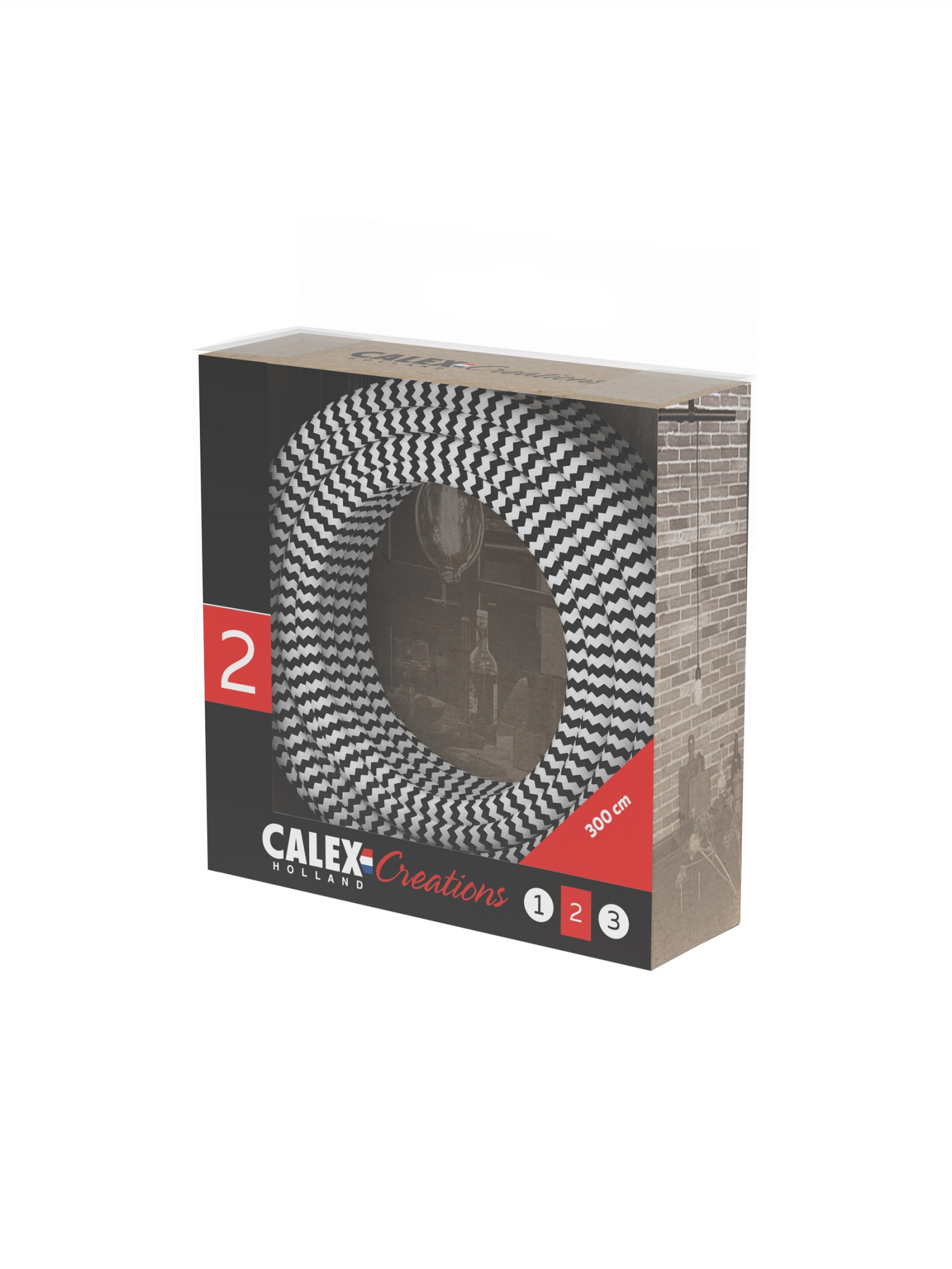 Calex tausnúra sv/hvít 3 m 2 x 0,75mm2 (max 250v-60w)