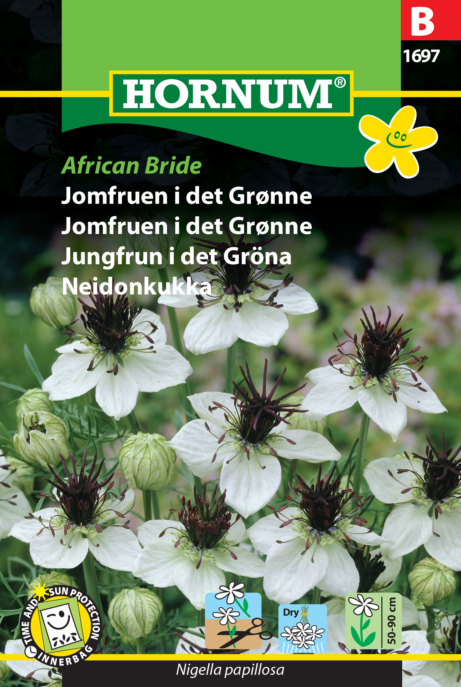 Fræ Skrautfrú Nigella papillosa African Bride