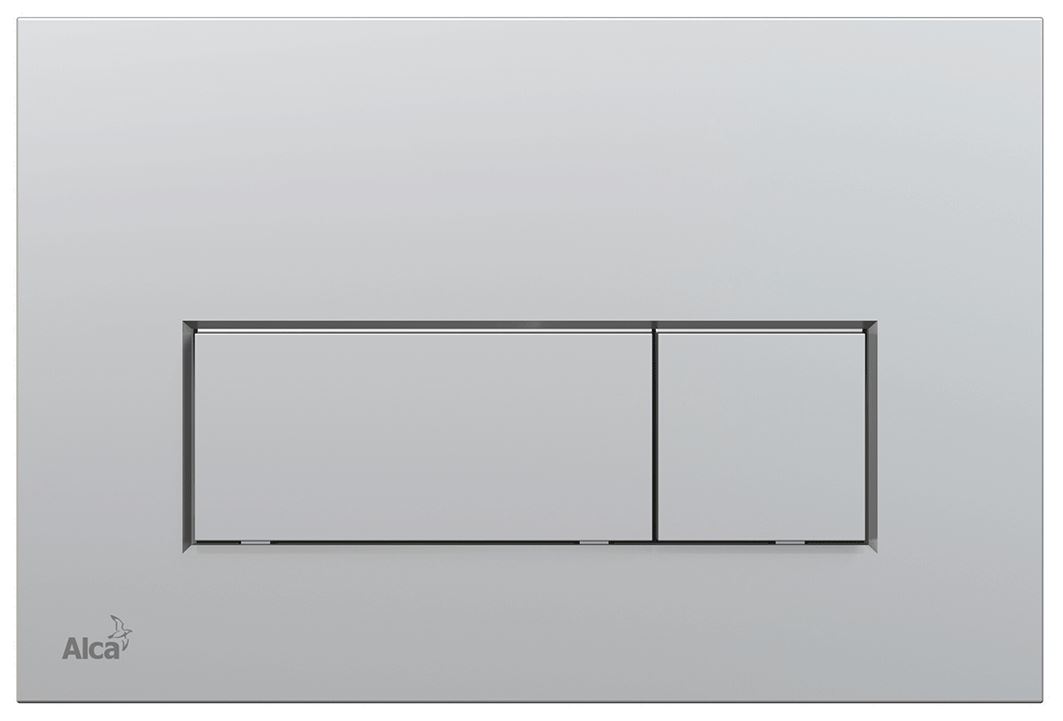Skolhnappur í innb. Alcaplast Matt Króm - M572