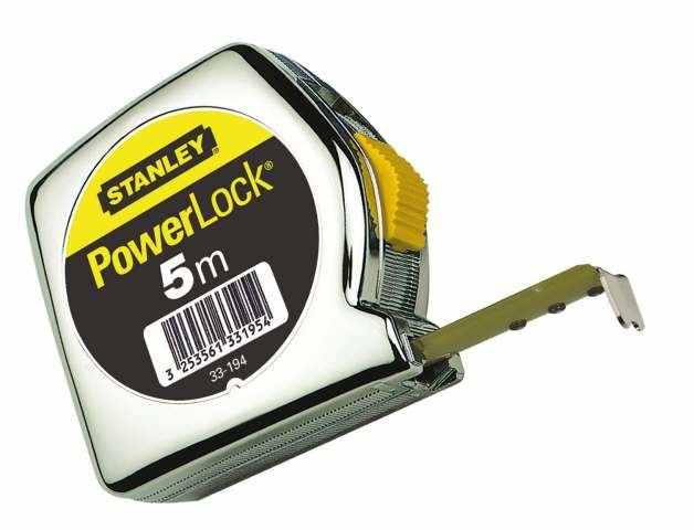 Málband 5m Stanley Power Lock 0-33-194
