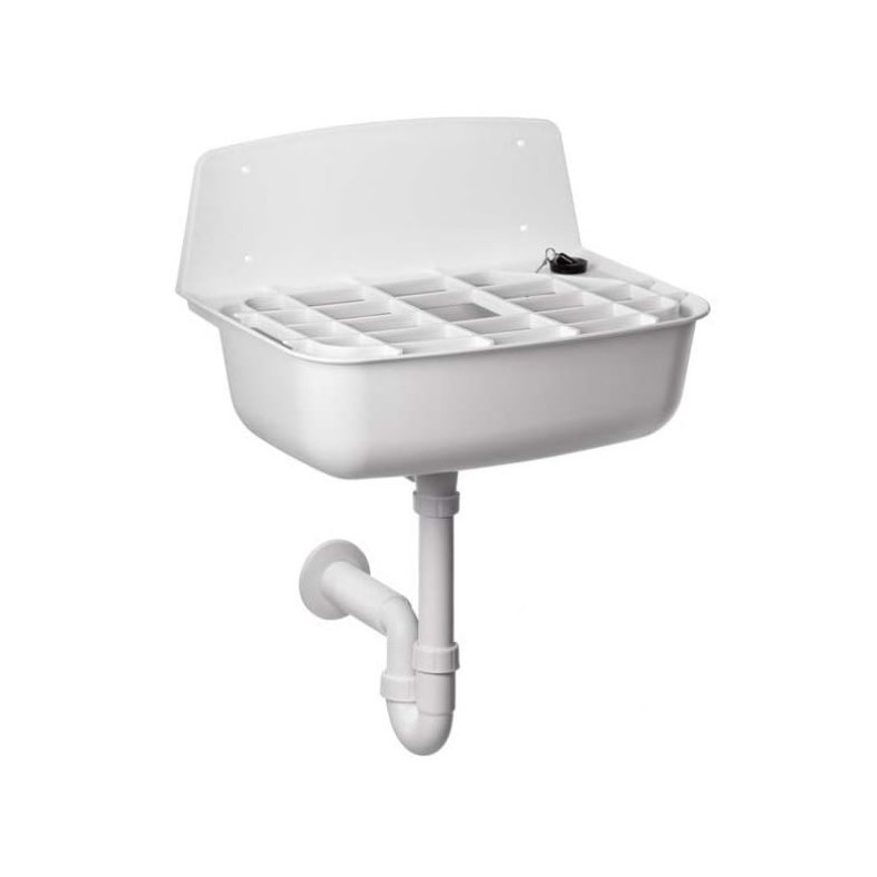 Skolvaskur með baki plast 525x365