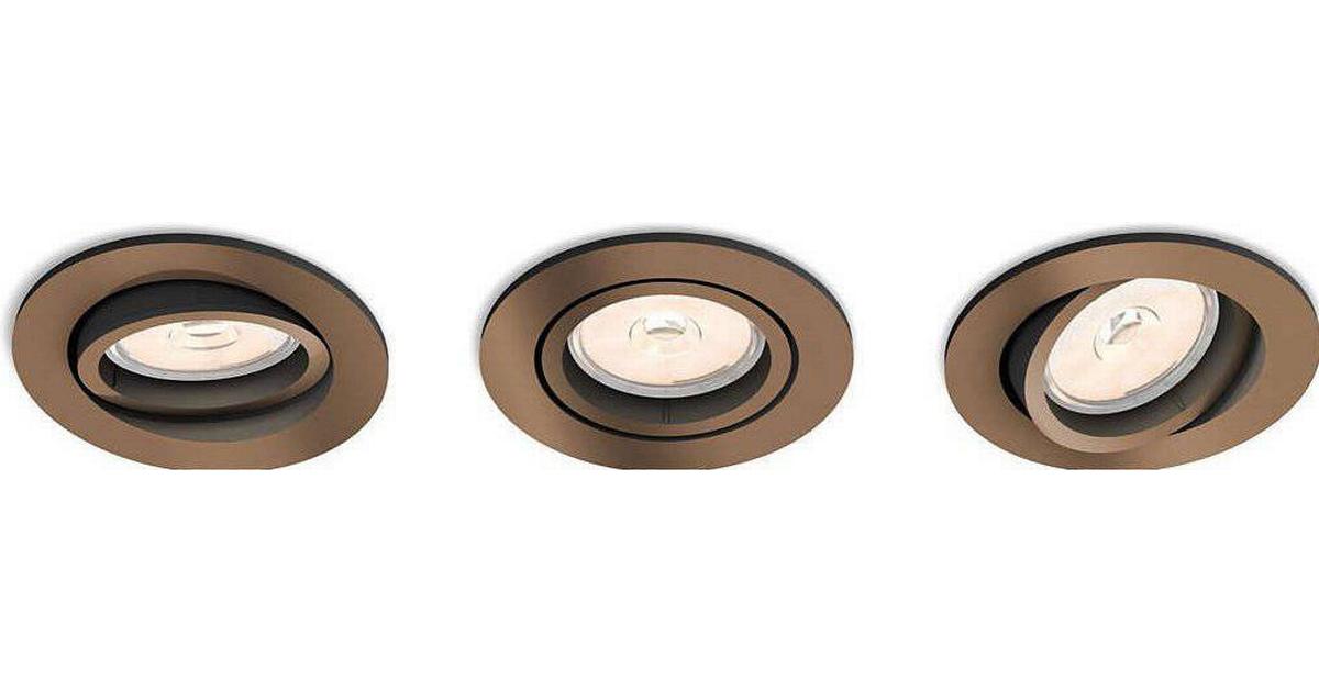 Innfellt ljós Philips Donegal kopar 3xNW POD-50393-05-PN