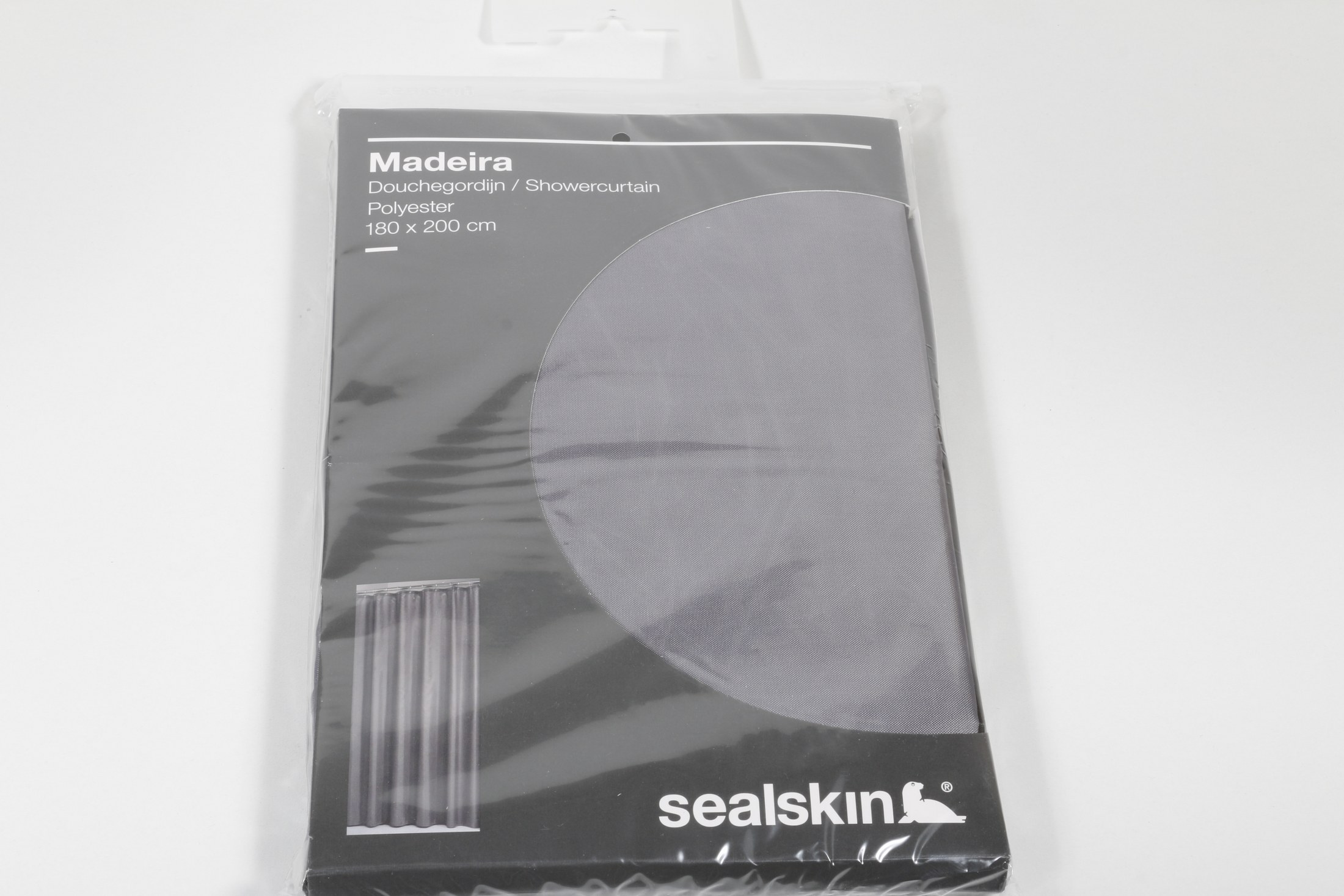 WC baðhengi 1.8 X 2 m grátt tau Madeira Sealskin