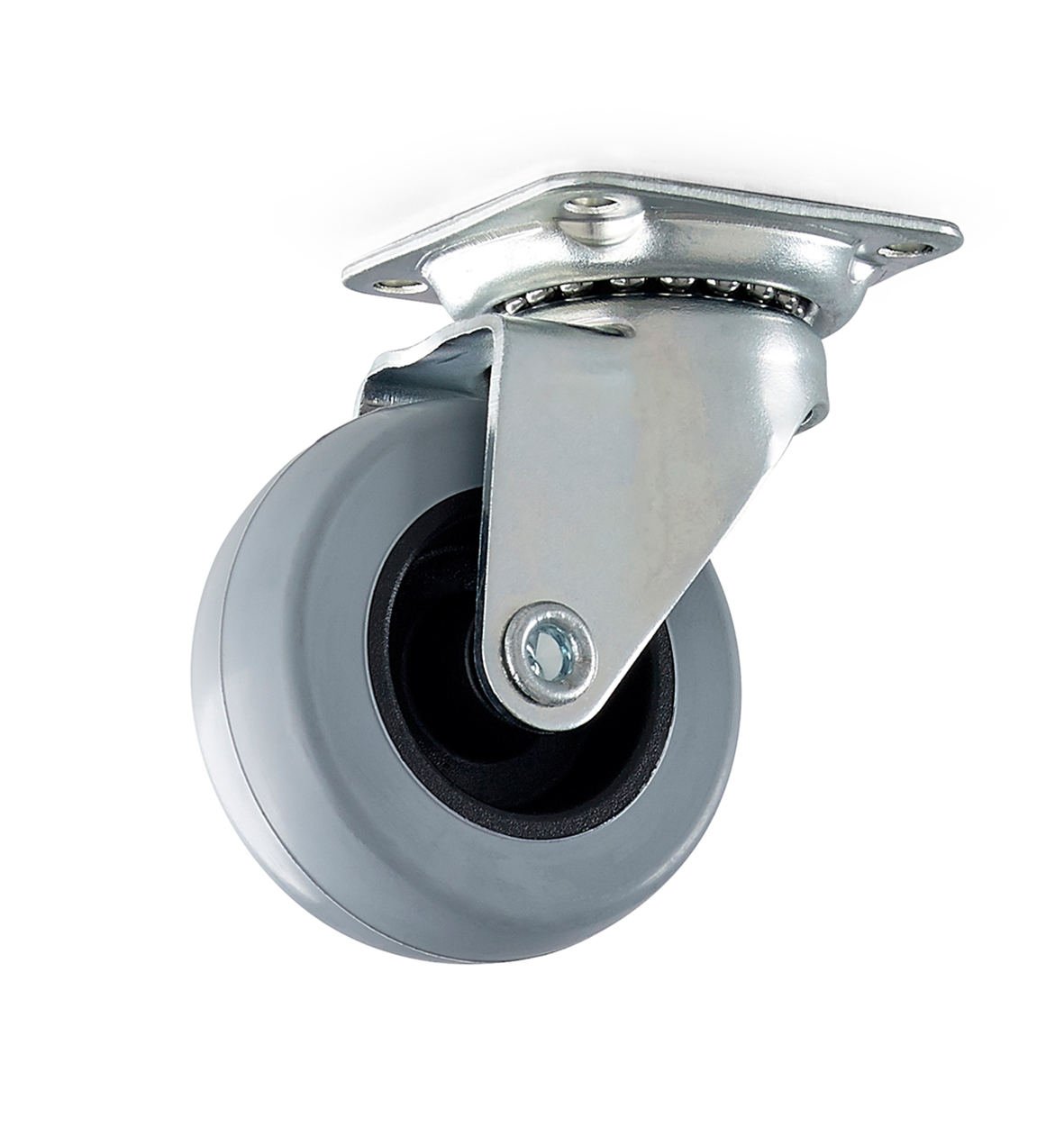 Hjól 50 mm grátt með snúning ber 40 kg