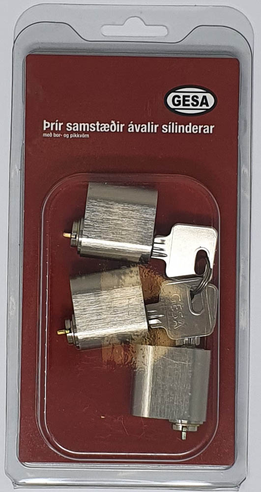 Sylinder einfaldur króm 3 eins Gesa