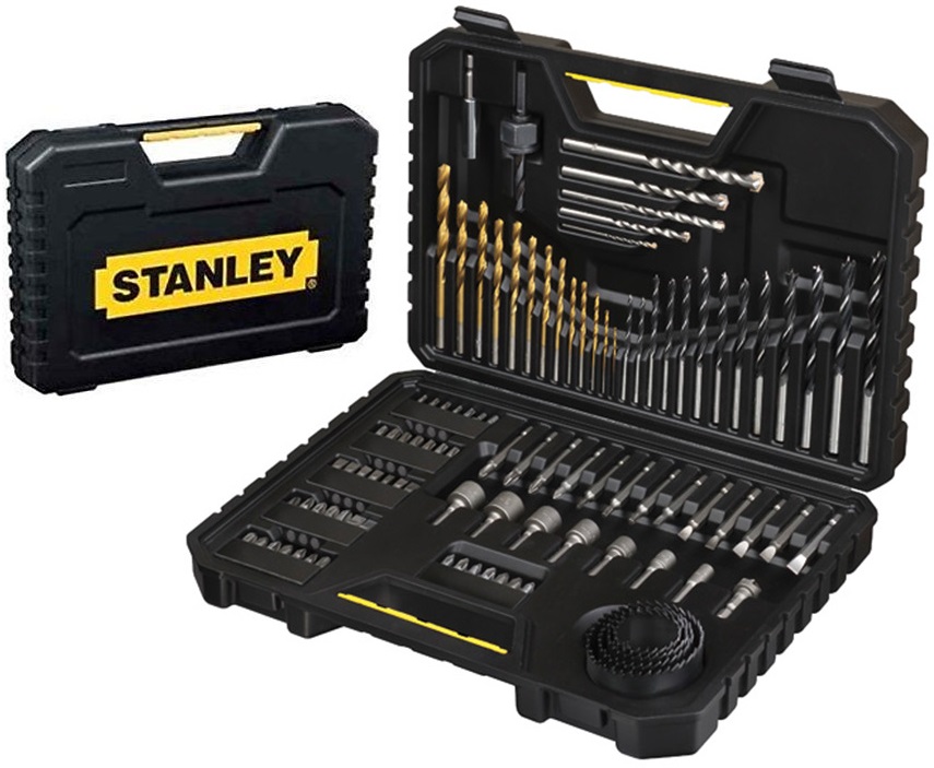 Bita- og borasett Stanley 100 stk.