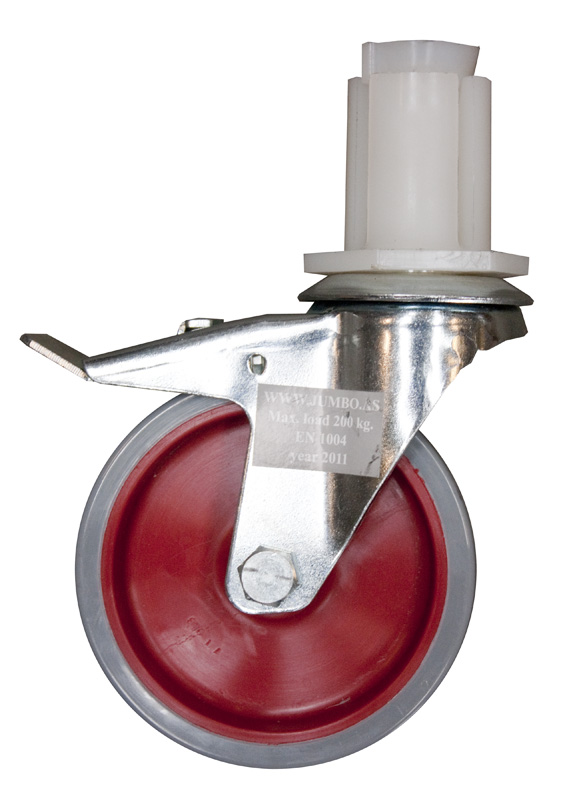 HJÓL Á VINNUPALL 1400125 12.5CM - 200KG