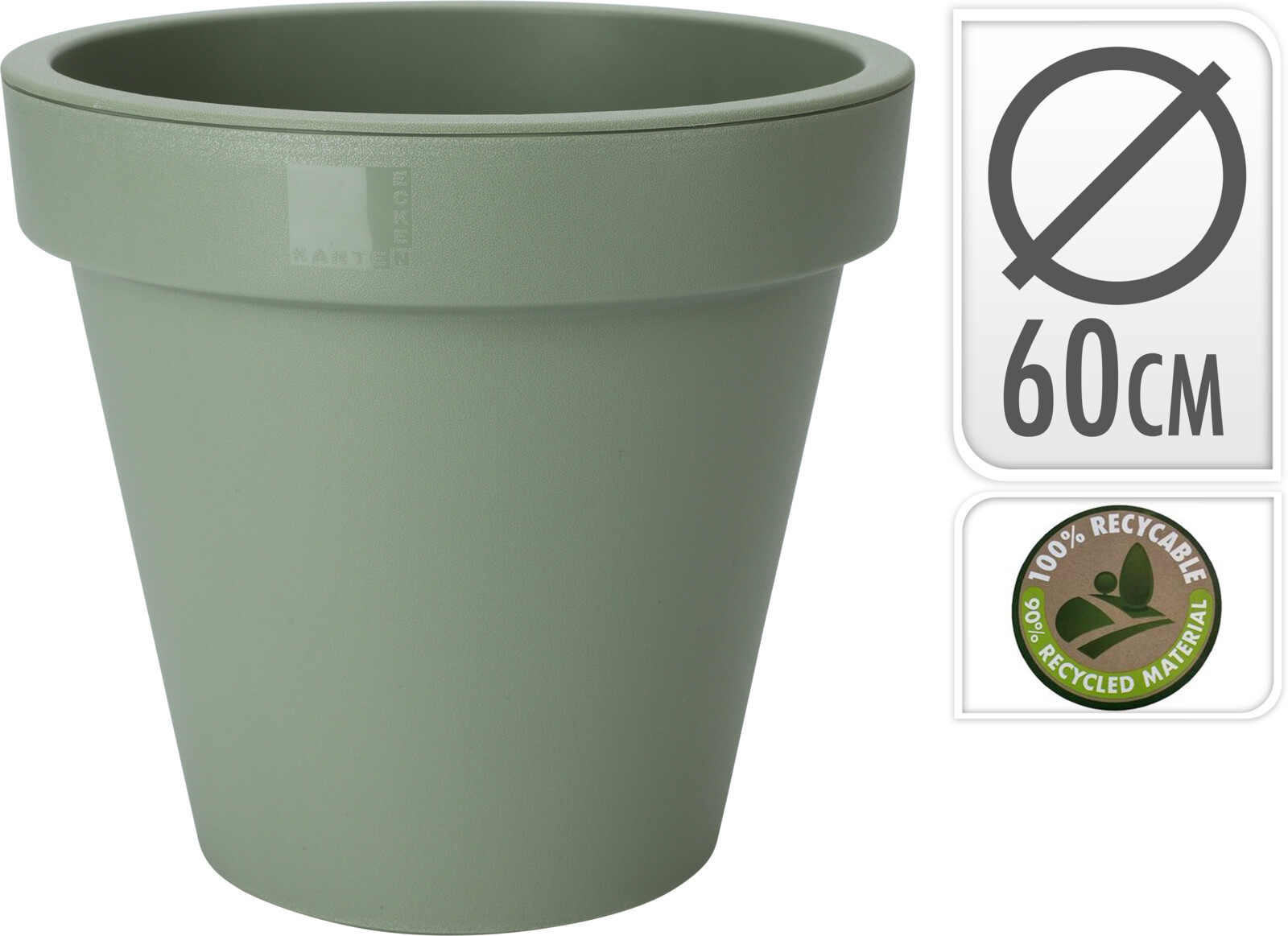 Blómapottur grænn 60cm