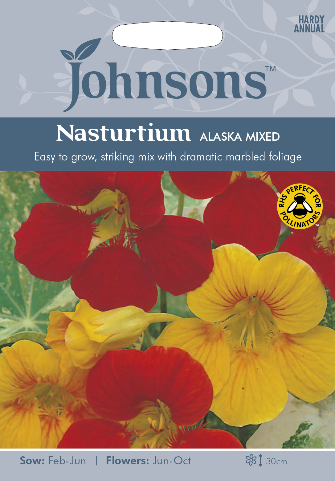 Fræ Nasturtium Alaska Mixed