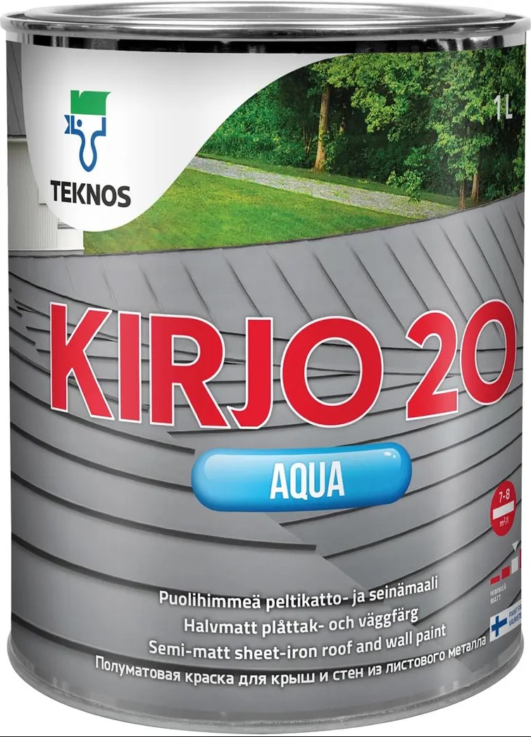 Teknos Kirjo Aqua 20 hvítur stofn 0,9 L