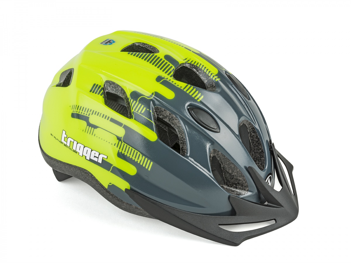 Reiðhjólahjálmur Trigger 54-58 cm grár/neon gul