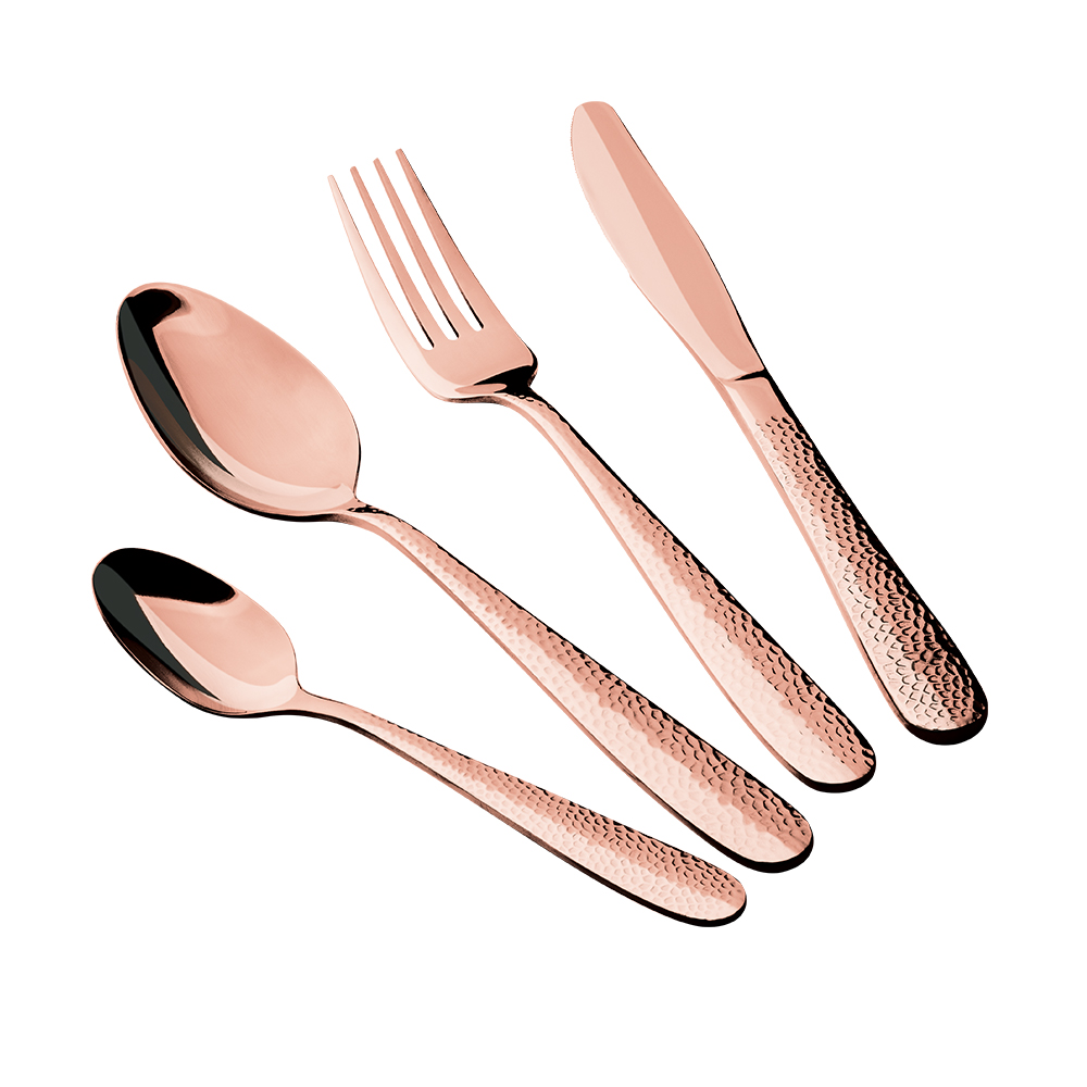 Hnífaparasett Rose Gold Mirror 24 stk