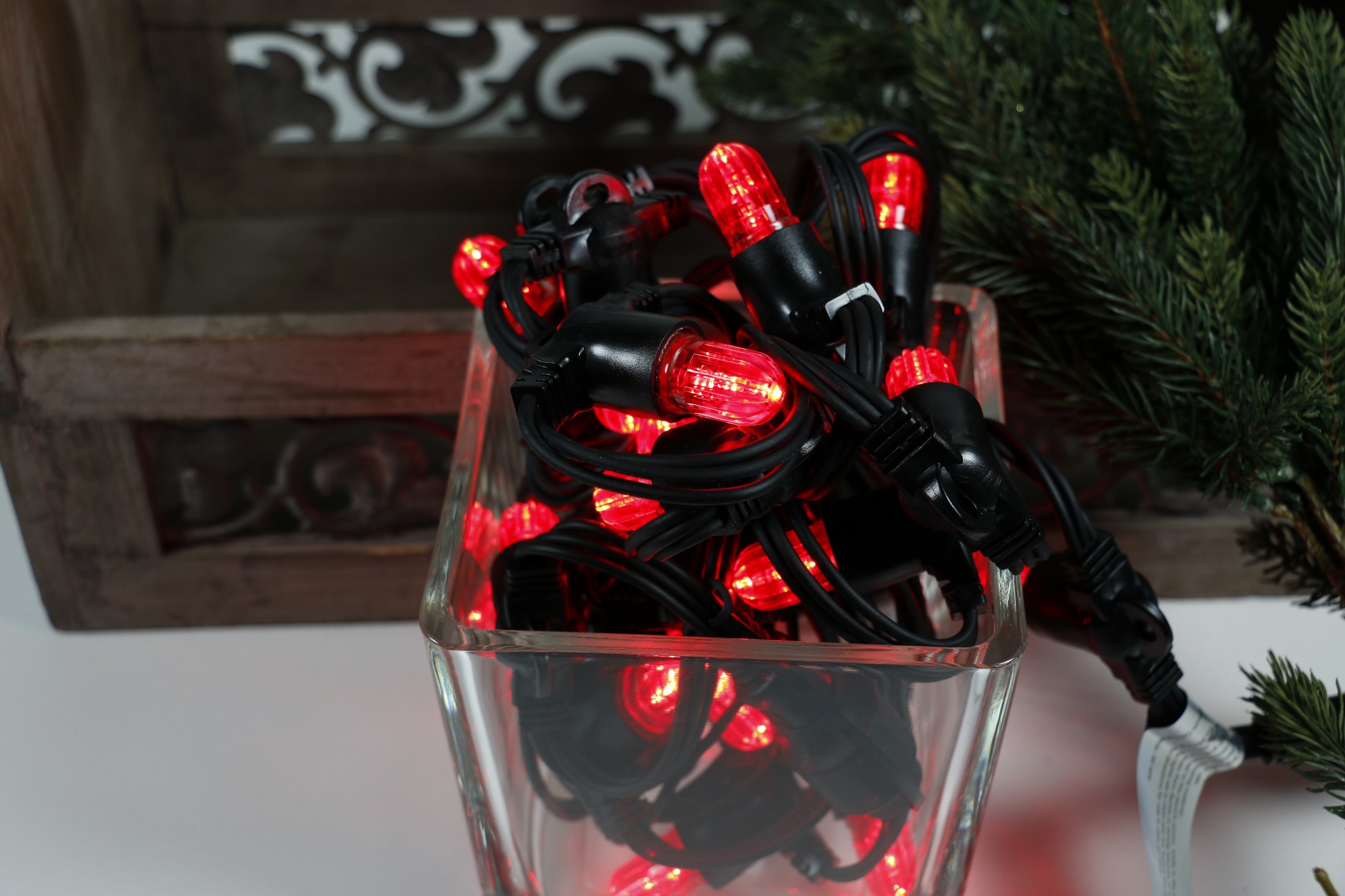 Útisería Frost Partý rauð 20 LED 5 metra samtengjanleg