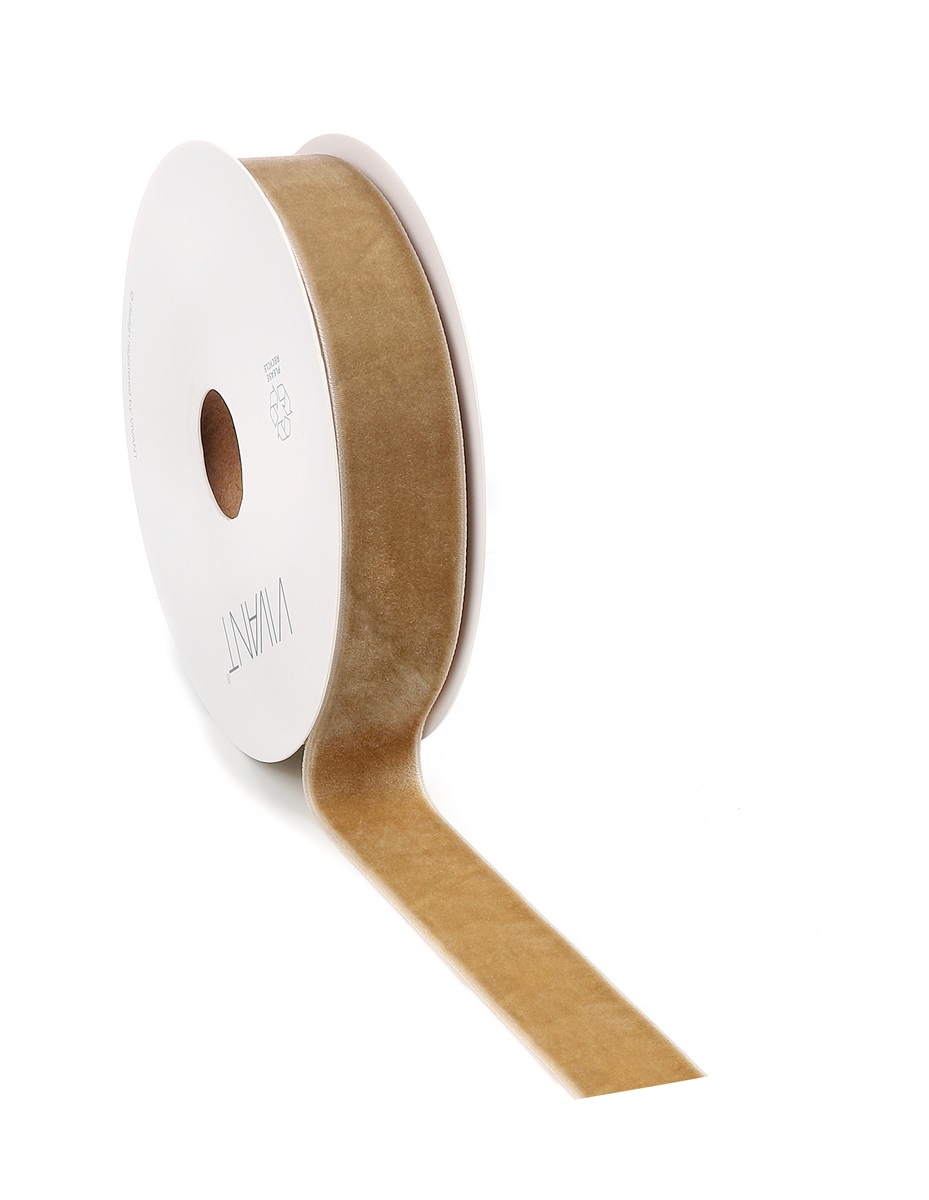 Borði velvet 25mm*10m champagne