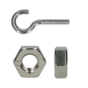 Krókur + Ró M6x50 A22 2stk