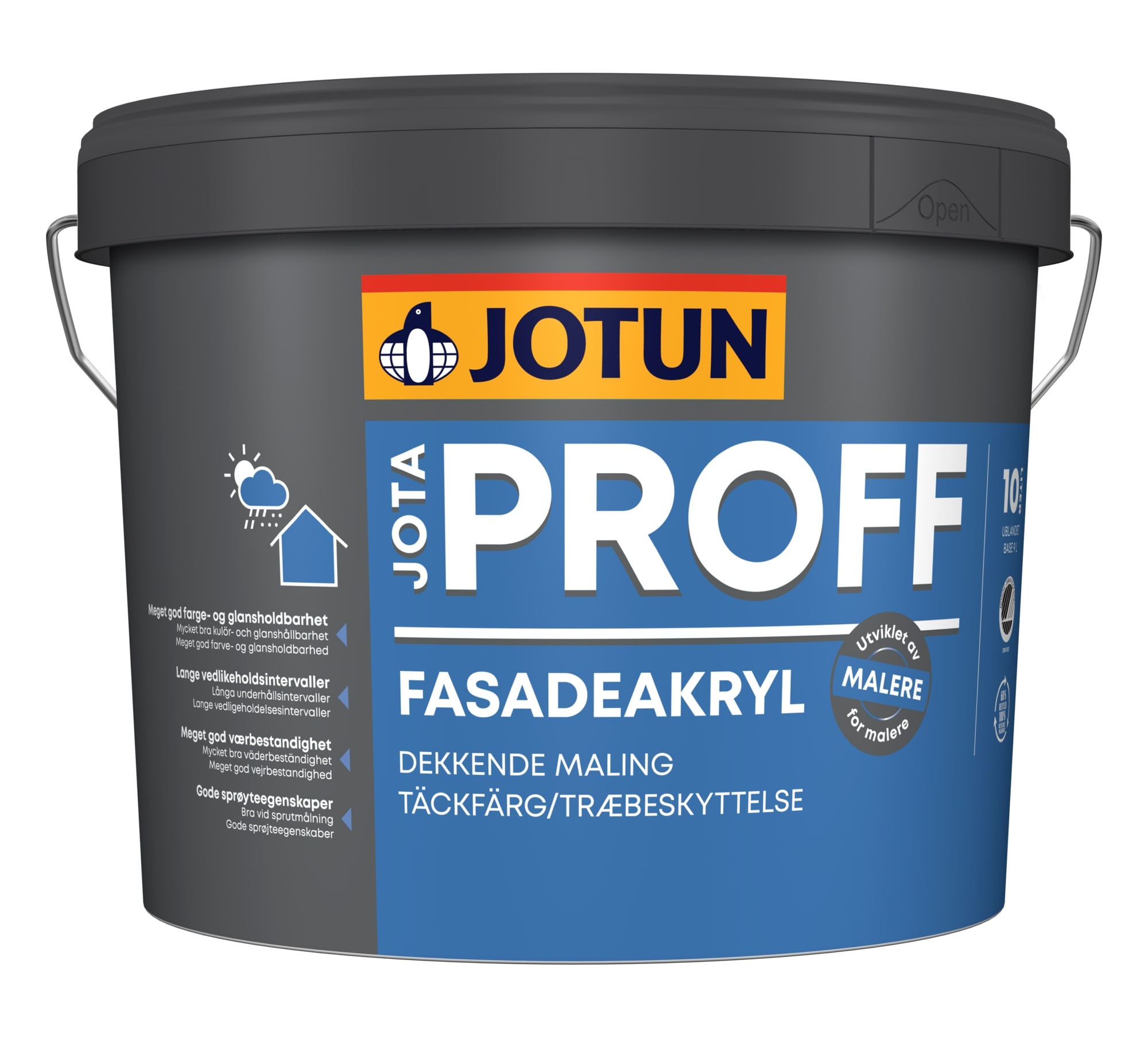 Jotun Jotaproff Fasedeakryl oksýrauður-basi 9 ltr