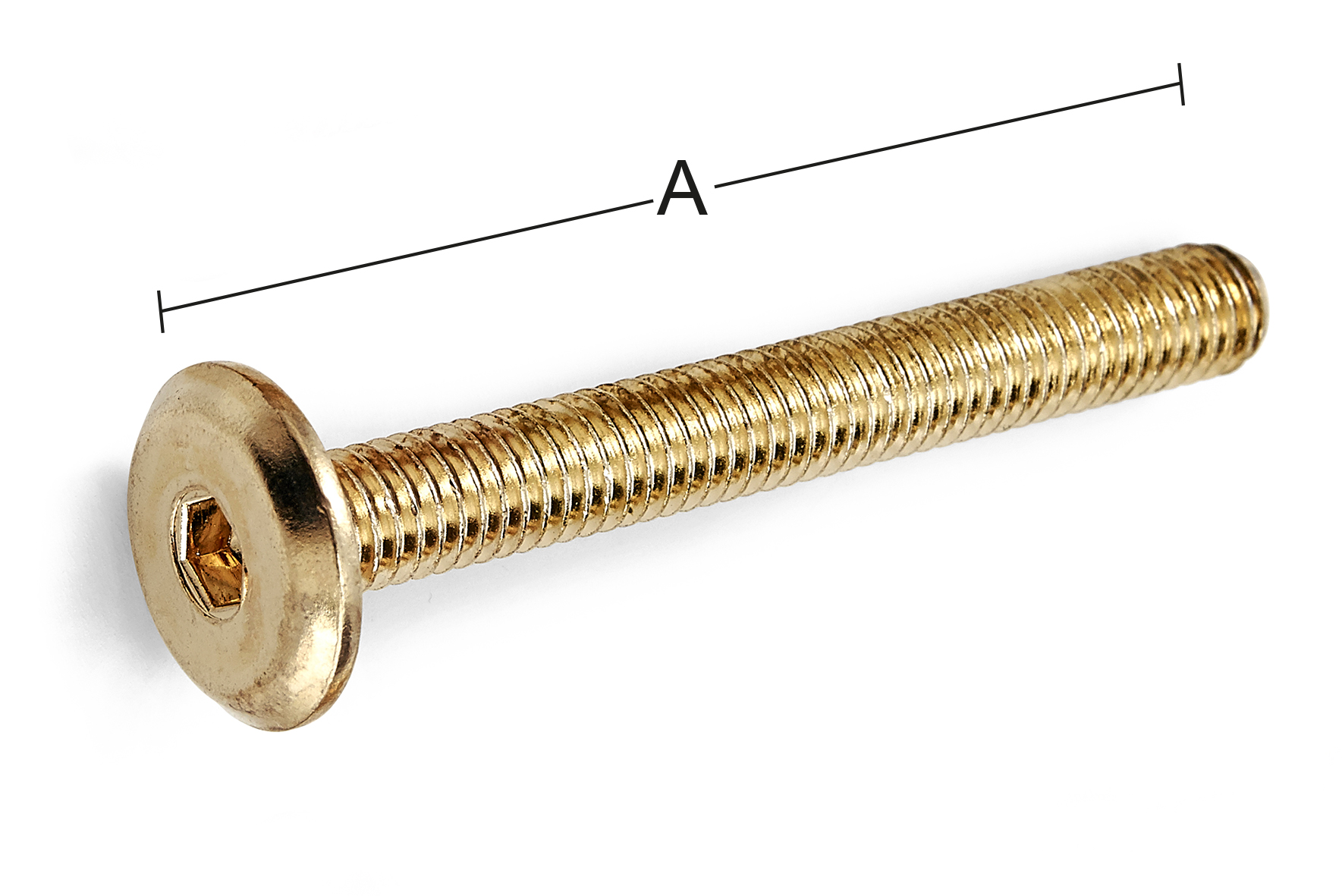 MUBLUSKRÚFA 50MM MESSING 4STK