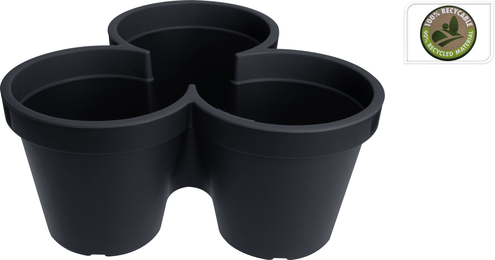 Pottur Ek 44*20cm þrefaldur staflanlegir